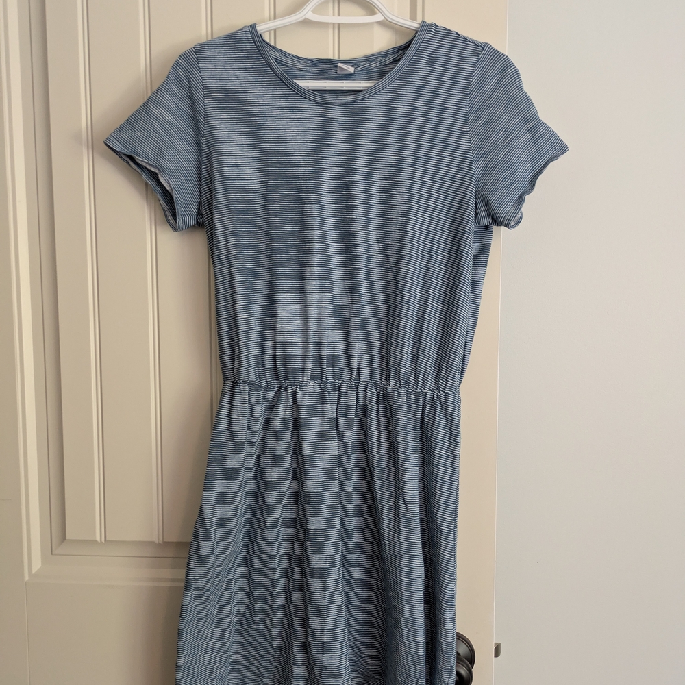 Old Navy Blue Striped Mini Dress
